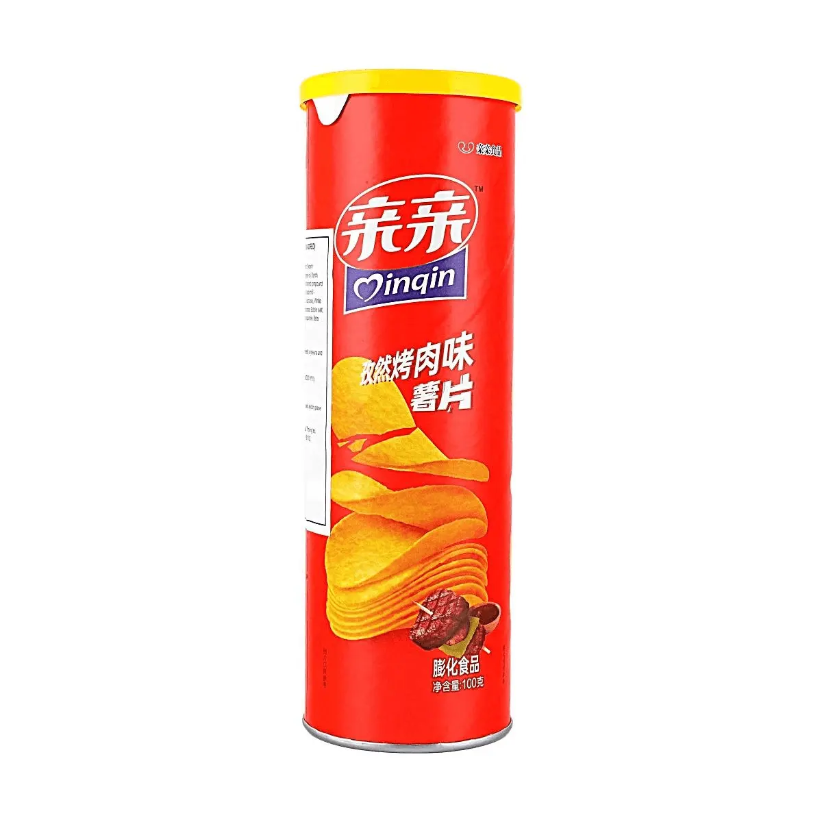 CHINCHIN Cumin Roasted Meat Flavor Potato Chips, 100g Low Sodium Crisps - Savory Snack for Parties, Munchies, Low Sodium Snacks