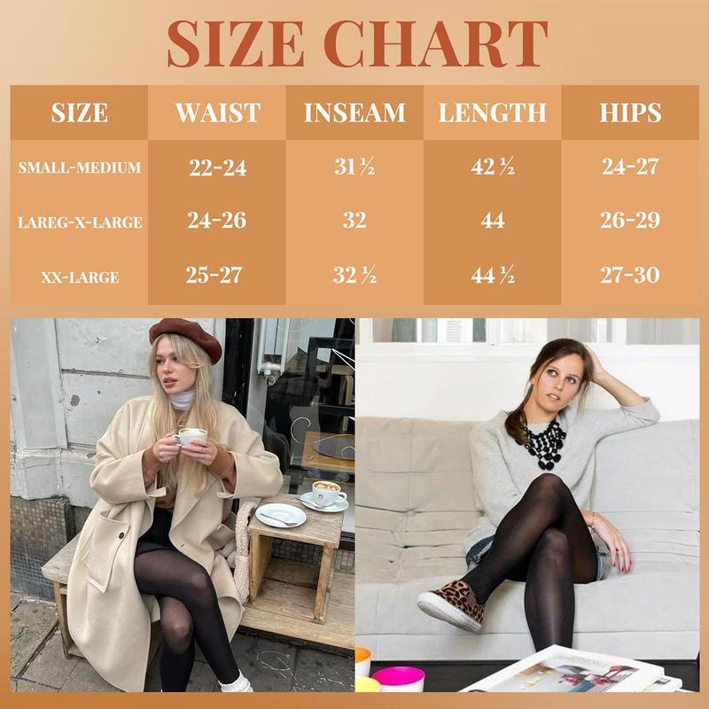 Women's High Waist Fleece-Lined Wool Tights Minimalist Black Leggings Plus Size Comfortable Thigh Highs for Autumn Winter Women's High Waist Fleece-Lined Wool Tights Minimalist Black Leggings Plus Size Comfortable Thigh Highs for Autumn Winter