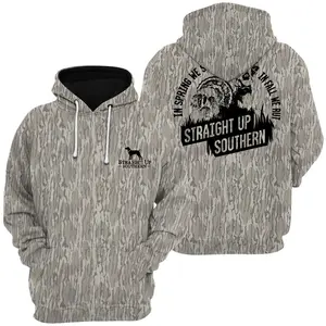 Strut and Rut - Turkey and Whitetail Buck Hunting Camo Hoodie, Sweatshirt, Vintage Graphic Camo Hoodie, Sweatshirt, Top Menswear Streetwear Casual