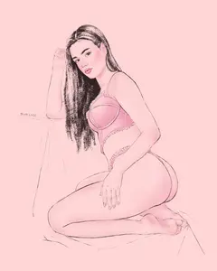 "Pretty in Pink" Pinup Art Print