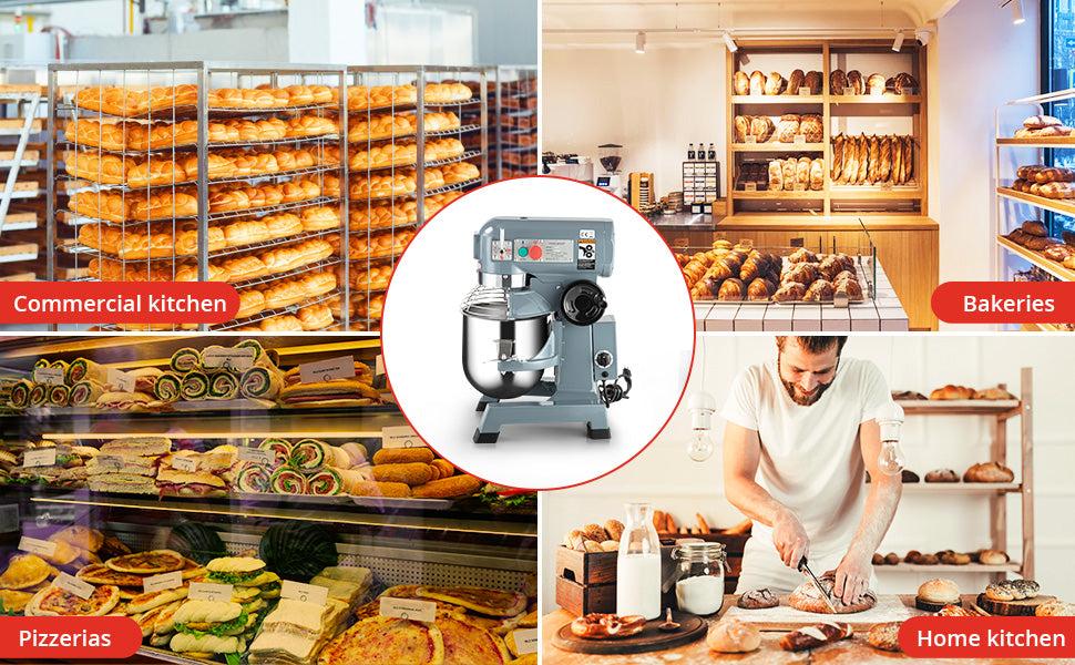 【GARVEE】Commercial Stand Mixer 15Qt with Timing Function, 600W 3 Speeds Adjustable, Stainless Steel Bowl Stand Mixer With Safety Guard, Premium for Schools Bakeries Restaurants Pizzerias