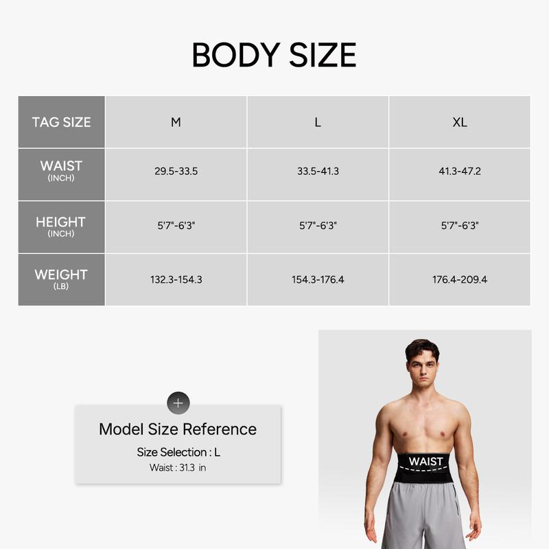 Nebility Men’s Adjustable Dual Velcro Lumbar Support Belt, V-Shaped Back Brace for Strong Support and Improve Posture, Breathable & Comfortable for Sports and Daily Use