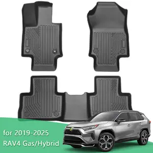 KUST 3D TPE Floor Mats for 2019-2025 Toyota RAV4 Gas/Hybrid Models (NOT Plug in Hybrid) with Enhanced Edge Protection & All-Weather Durability