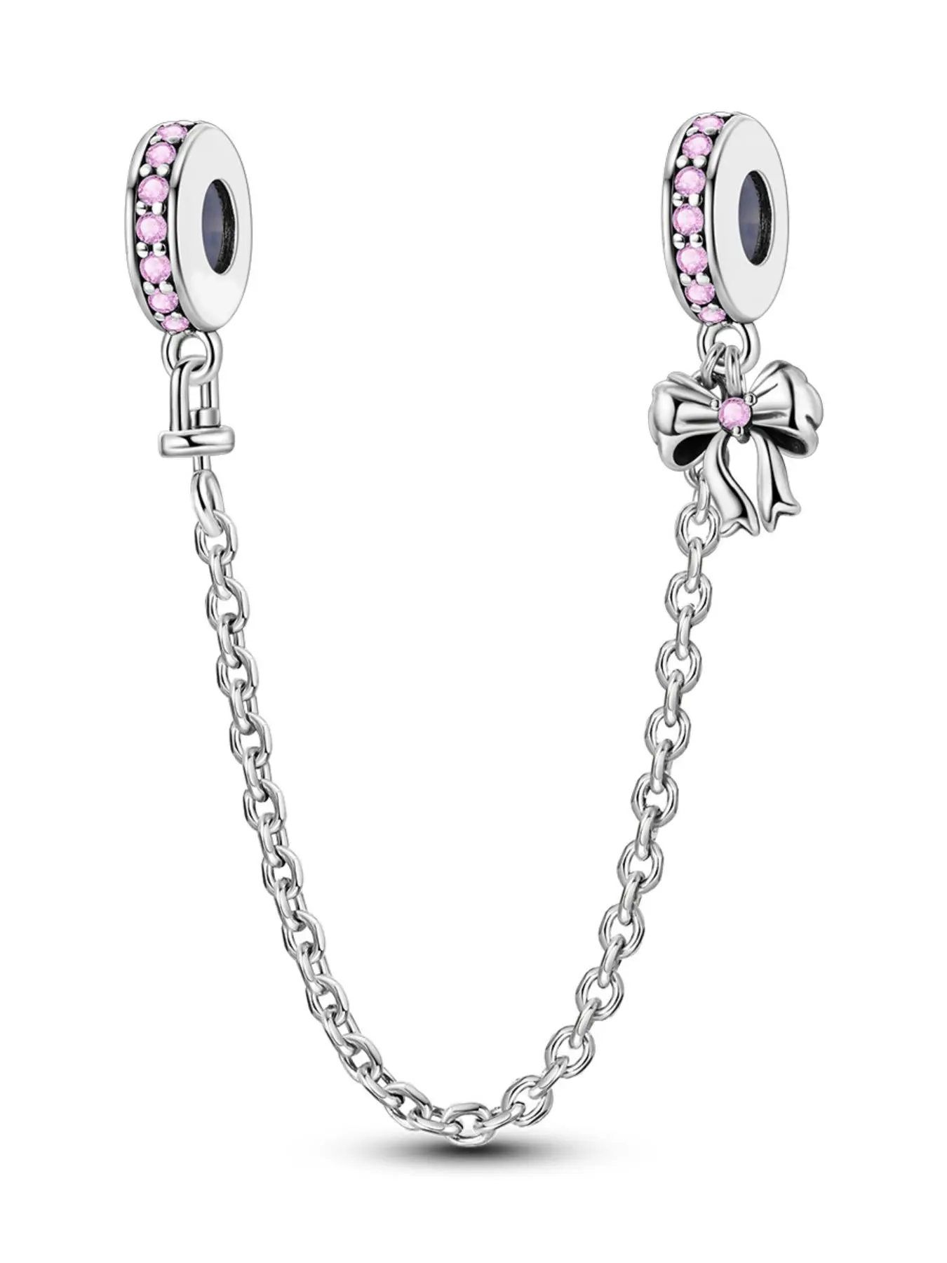Bowknot Design Pendant Charm, Charm Bracelets, Rhinestone Decorated Chain Charm, Fashionable Jewelry Accessories for Women & Girls, Trendy Jewellery Accessories, Valentine's Day, Gift