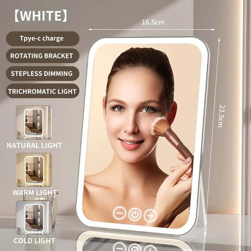 LED light Smart Desktop Makeup Mirror LED light Smart Desktop Makeup Mirror