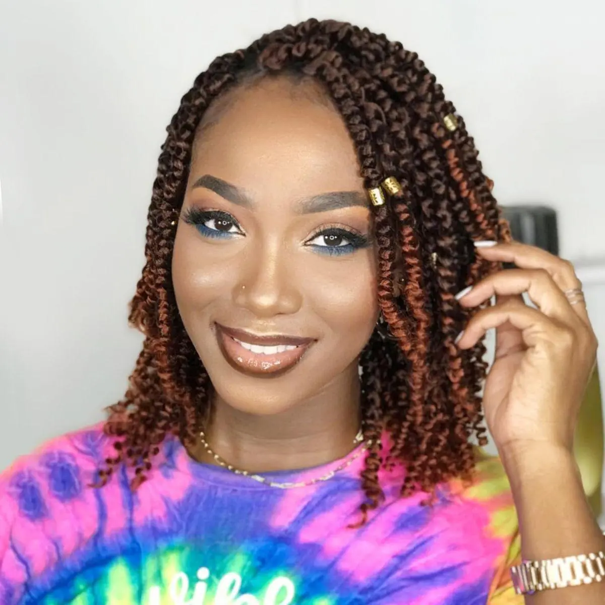 8 Packs Passion Twist Crochet Hair 10 Inch Pre-twisted Bohemian Style Passion Twist Hair - 8 Packs 12 Inch Passion Twist Crochet  main image 2