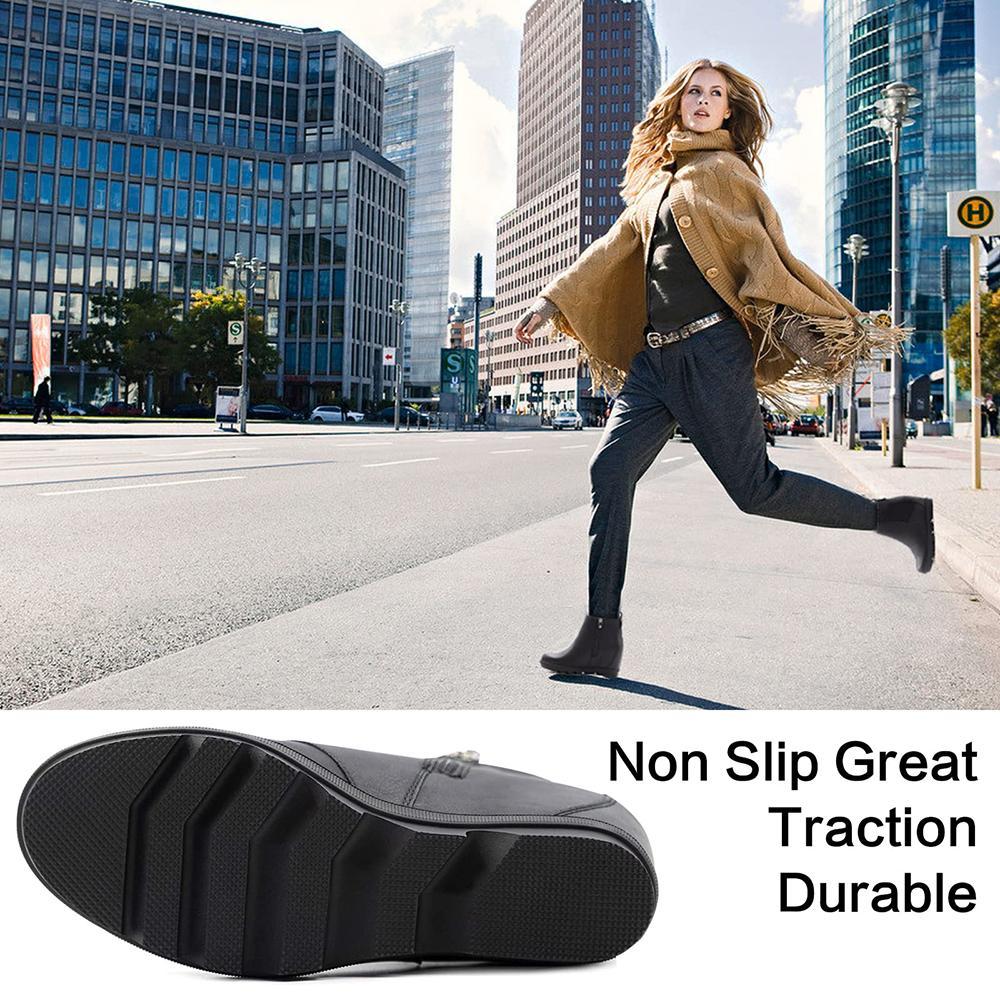 Athlefit Women's Wedge Boots Comfortable Ankle Wedge Booties boots  women winter boots Footwear Casual Springtok Walking Shoes