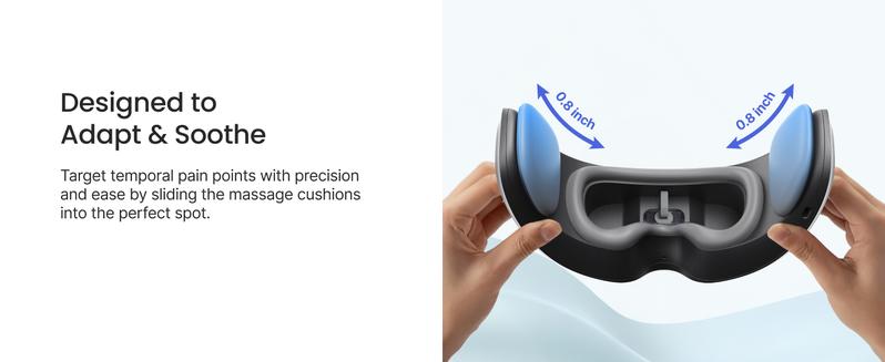 RENPHO Eyeris Caligo Eye Massager with Heat,Mist & Temple Massage, Relieves Migraines, Eye Strain & Dry Eyes, Adjustable Slidable Massagers, Bluetooth Music, Valentines Day Gift Choice for Man Women