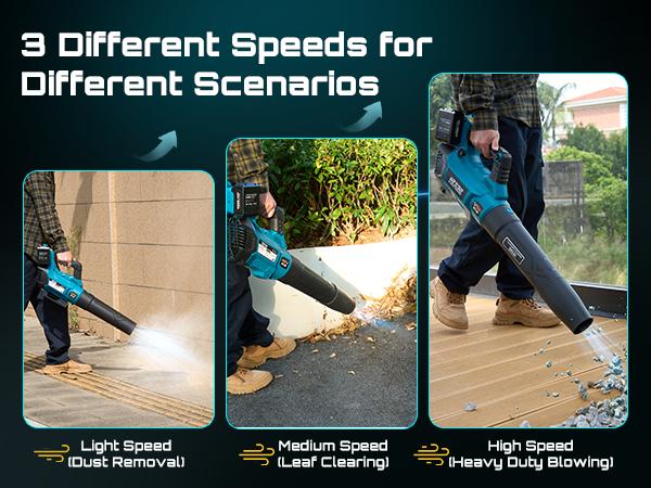 【SEESII】 40V Leaf Blower Cordless, 680CFM/210MPH Brushless Motor with 2 * 5200 mAh Batteries and 2*Chargers, Variable Speed Control & Turbo Button, Electric Blower for Lawn Care/Debris/Dust