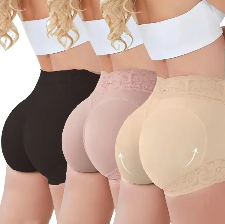Women's High-Waist Smooth Shapewear Shorts - Ruched Butt Lifter, Tummy Control, Thigh Slimmer, Non-Slip Lace, Mid-Rise Waist Training Compression Shaper for Party, Wedding, Christmas, Valentine's Day