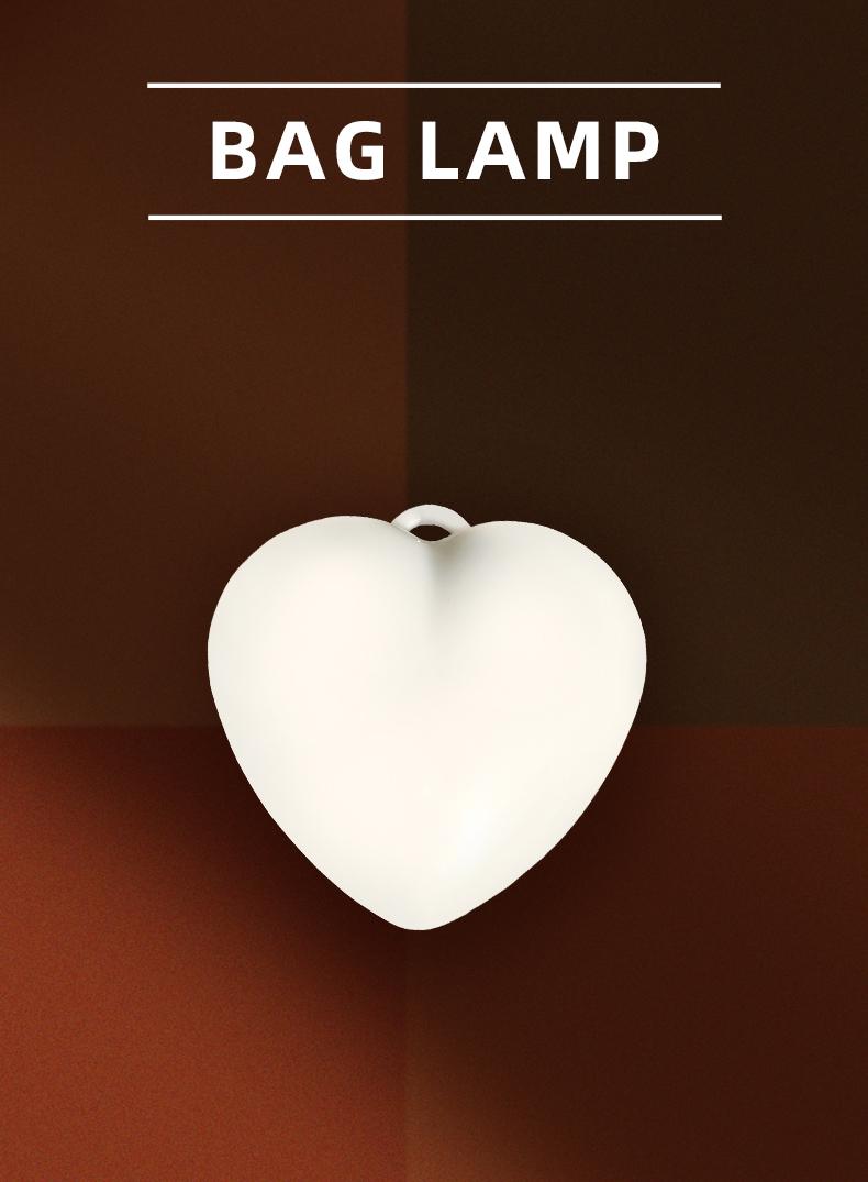 Love Wallet Tote Bag Touch Sensing Light Leather Handbag with Chain Strap for Women Heart-Shaped Illumination Functional & Stylish Accessory