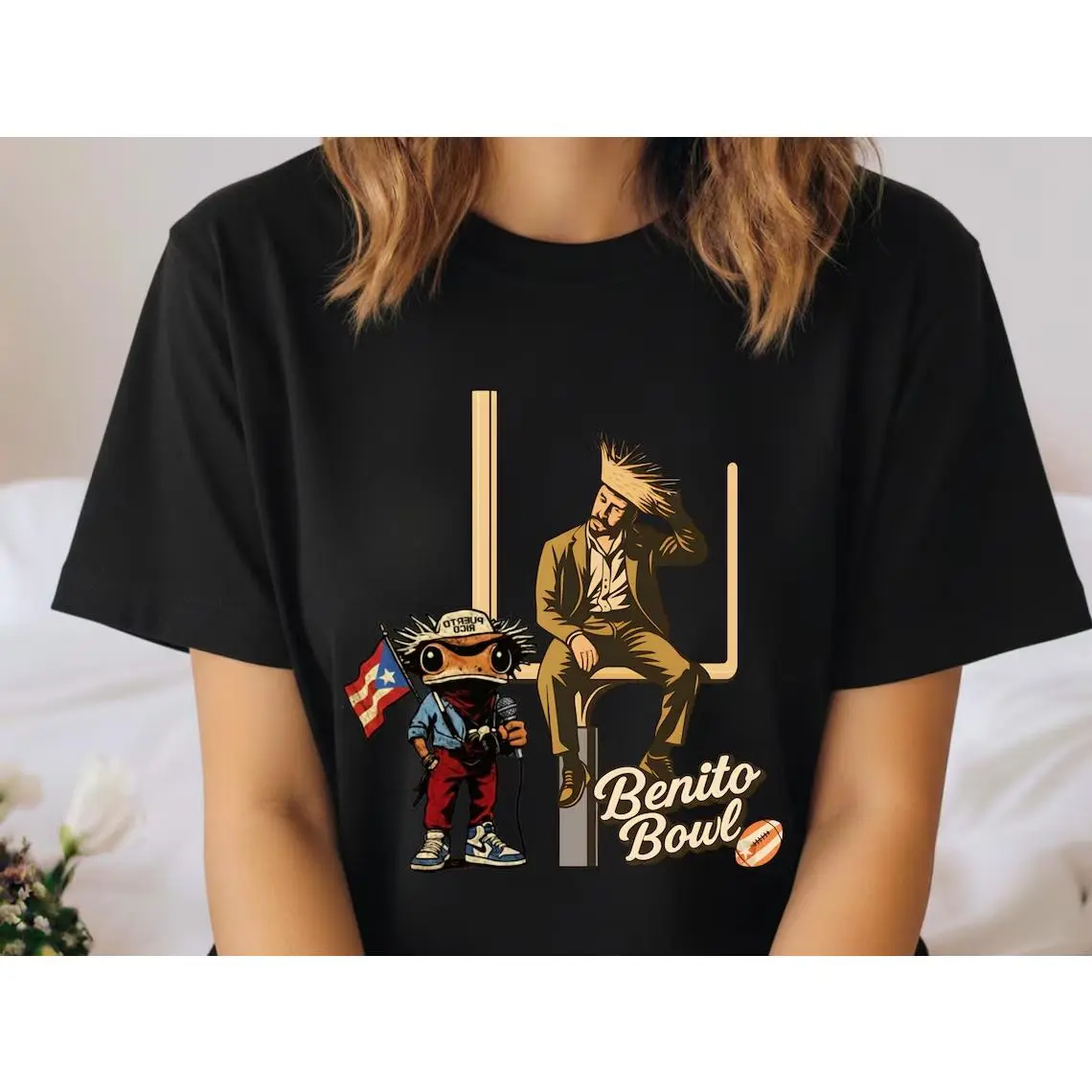 100% Cotton BENITO Bowl Halftime TShirts – Single-Sided Print, LX Trophy Contender Vibe.  # GameDayStyle. # TK100CottonTshirt # FanWear