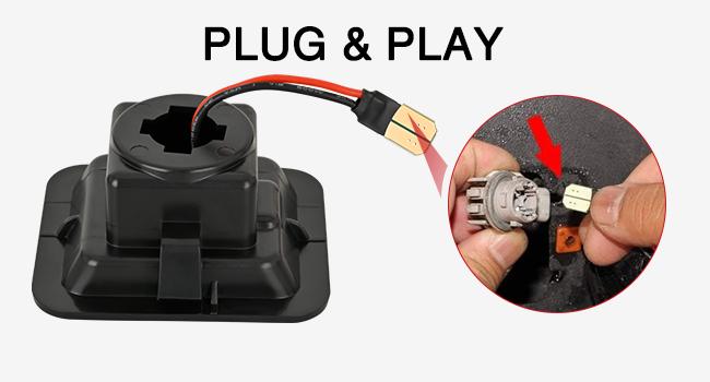 Nilight License Plate Lights Compatible with 2015 2016 2017 2018 2019 2020 Ford F150 Raptor Clear Lens Black housing 6000K White 2PCS Pack