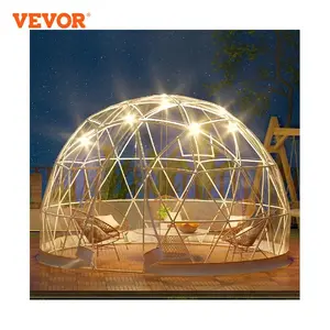 Lue's House VEVOR Bubble Tent Garden Igloo 9.5/12ft With LED PVC Cover Geodesic Greenhouse Dome for Outdoor Sunbubble Backyard Bubble House