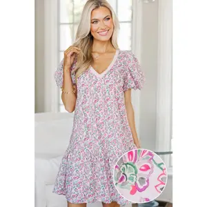 NURSING COLLECTION: Tell Your Story Pink Chintz Dress