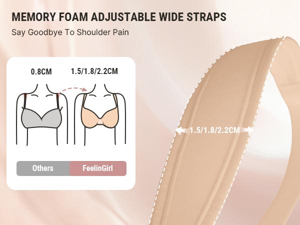 FeelinGirl Unlined Bras for Women Underwire Comfortable Support Perfect Coverage T-Shirt Bra Big Breast Friendly TiktokSuperBrandDay