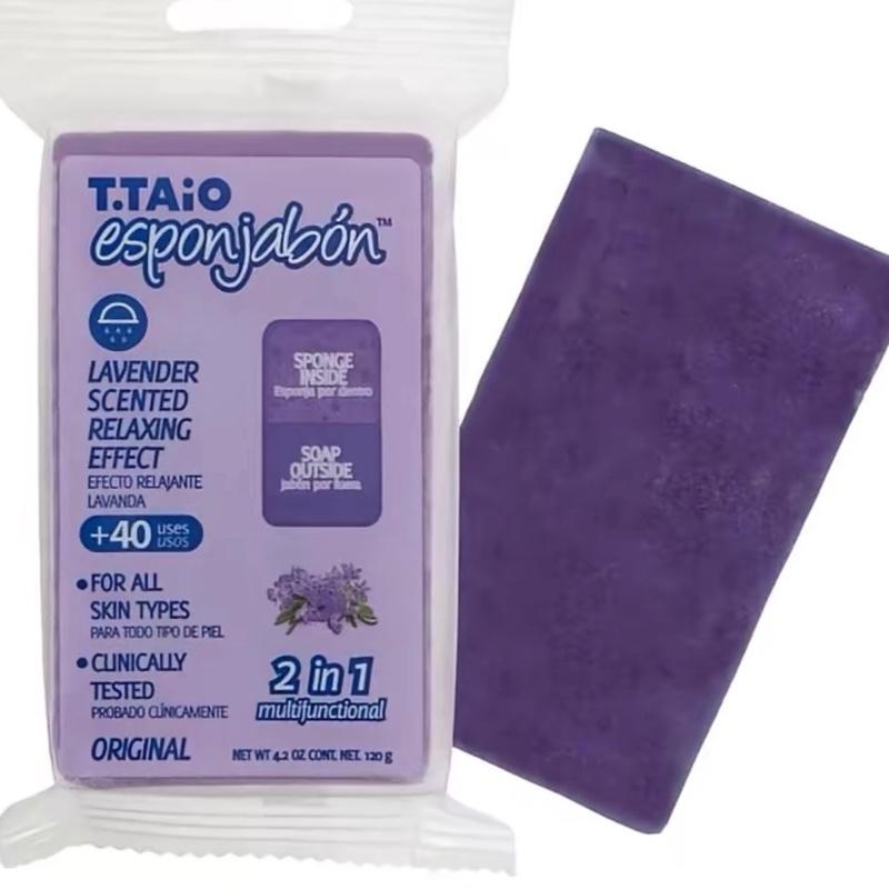 TTaio Esponjabon Variety Hydrating Moisturizing Sponge, Exfoliating Soap Clinically Tested for All Types 110g skin care Cleanser