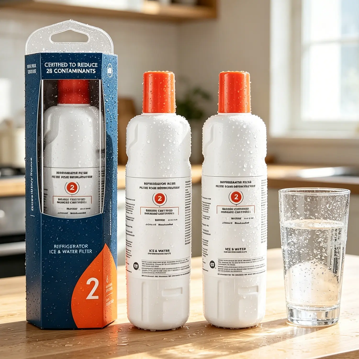 EveryDrop by Whirlpool EDR2RXD1 Refrigerator Water Filter 2 (1pc) - Safe, Certified for Safety, NSF Certified (42 & 53), Easy Installation, Reduces 28 Contaminants (Lead, Pharmaceuticals), 6-Month/200-Gal Capacity, Compatible with W10413645A, W10238154, C