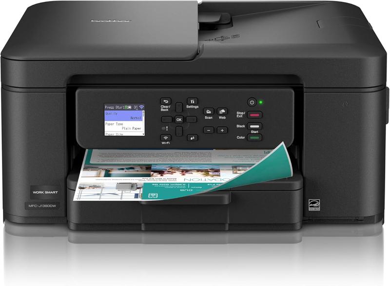 Work Smart 1360 Wireless Color Inkjet All-in-One Printer with Auto Duplex Printing & 1.8" Color Display