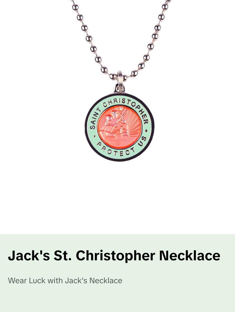 Jack's St. Christopher Necklace - Watermelon