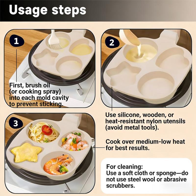 Non-stick egg frying pan,4-hole Heart-Shaped Pancake Pan with Wooden Handle,Easy Clean,Space-Saving,Multi-functional breakfast pan,for Breakfast,Eggs,Burgers,for all stoves Non-stick egg frying pan,4-hole Heart-Shaped Pancake Pan with Wooden Handle,Easy Clean,Space-Saving,Multi-functional breakfast pan,for Breakfast,Eggs,Burgers,for all stoves