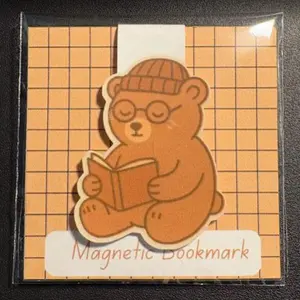 Cozy Reads Bear: Magnetic Bookmark
