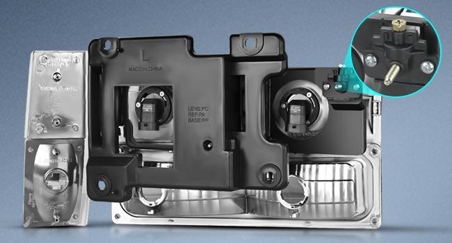 Nilight Headlight Assembly Compatible with 1988 1989 1990 1991 1992 1993 Chevrolet GMC C/K 1988-1993 Silverado Suburban Sierra Blazer Tahoe Yukon Chrome Housing Amber Reflector