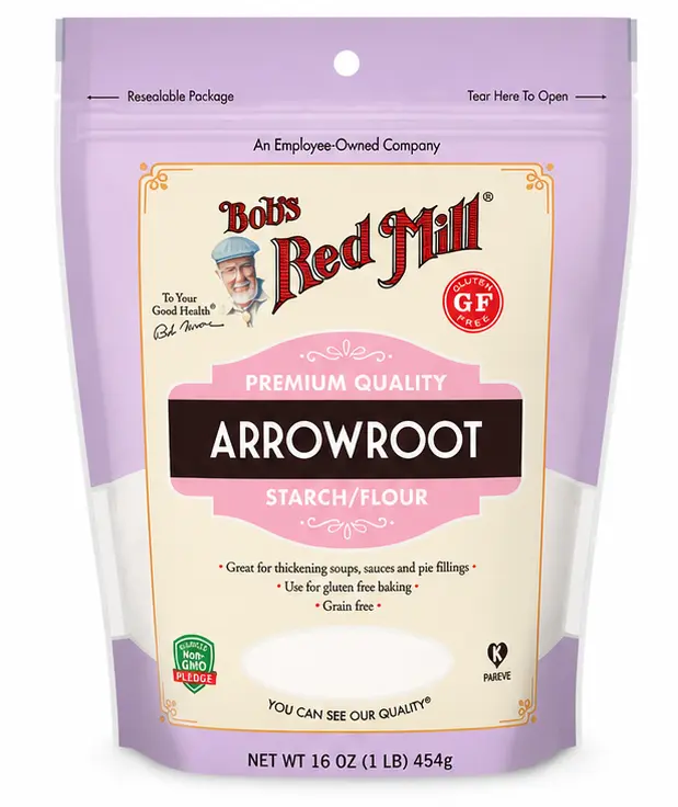 Bob's Red Mill Arrowroot Starch Powder, 16 oz Gluten-Free Celiac-Friendly Vegan Pantry Cupboard Ambient Baking Thickener, Cornstarch Substitute for Baking & Cooking, Condiments And Sauces