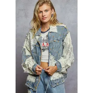 POL Embellished Denim Jacket