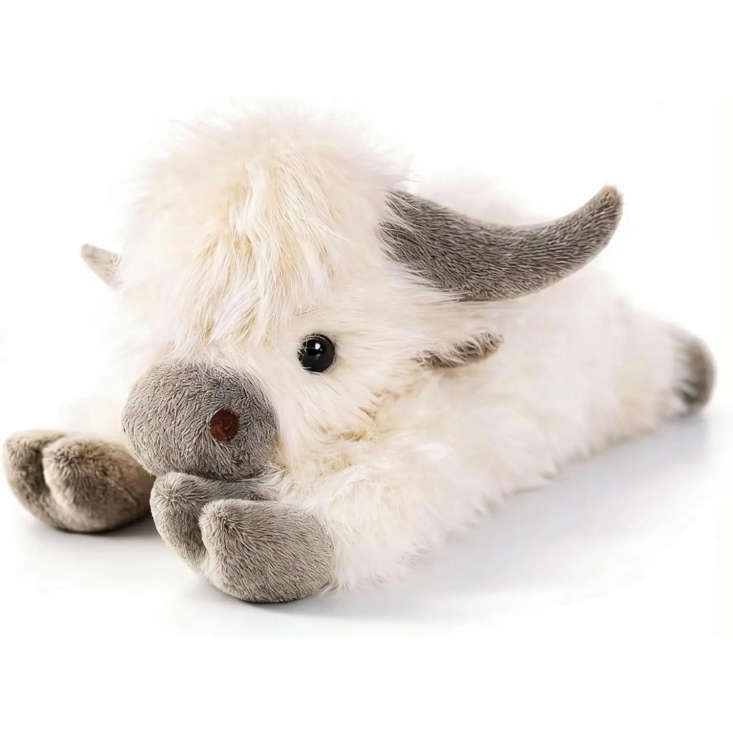 24" |     5 Pounds Highland Cow Weighted Stuffed Animals with Removable Unscented Microwavable Pouch, Cute Coolable Warmable Weighted Plush Gift for Kids & Adults