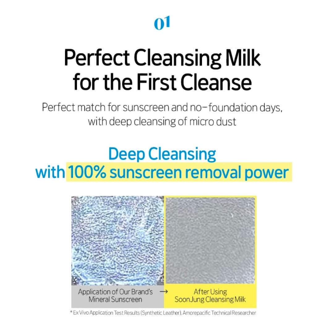 [ETUDE Official] Soonjung Cleansing Milk 6.8 fl oz (200ml) + 3.4 fl oz (100ml) Set | Gentle Hydration-Retaining Cleanse | Soothes Sensitive Skin | pH-Balanced Comfort