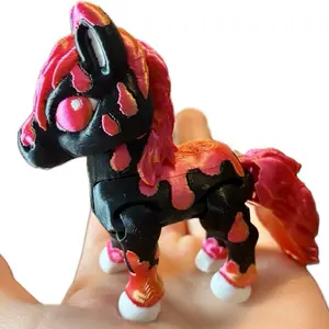Articulated Mini Goop Horses | 3D printed plastic articulated horse fidget toy sensory desk pet unique gift