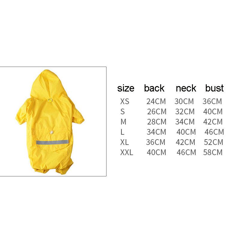 Wardrobe (Raincoat) - Pet Dog Raincoat Outdoor Puppy Pet Rainwear Reflective Hooded Waterproof Jacket Clothes for Dogs Cats Apparel Clothes Supplies pet coat Slicker