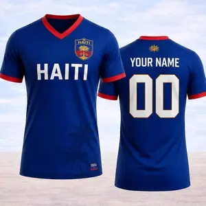 Haiti Soccer Jersey 2026 ''Custom Name'' Number, Haiti National Team all Shirt, Custom Haiti 1804 Football Apparel, Unisex Sak Pase Supporter Tee, Citadelle Laferriere Blokecore Jersey, Haiti Soccer Fan Graphic Tee