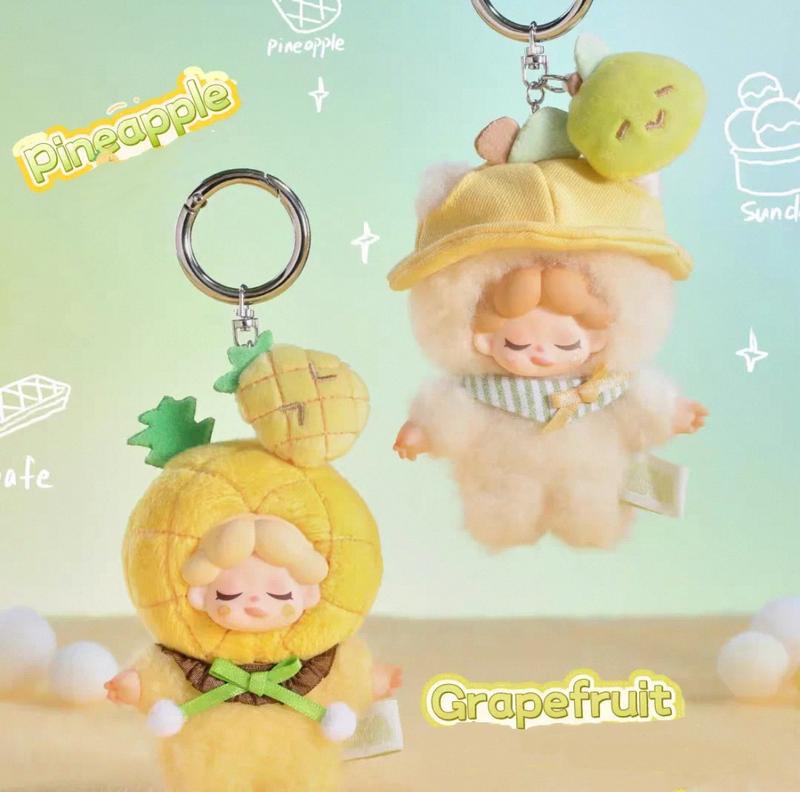 Wendy Fruity Party Mini Surprise Box – Cute Fruit-Themed Plush Bag Charms, Adorable Soft Mini Plush Keychain Blind Box Collectibles, Fun Gift for Girls & Plush Lovers