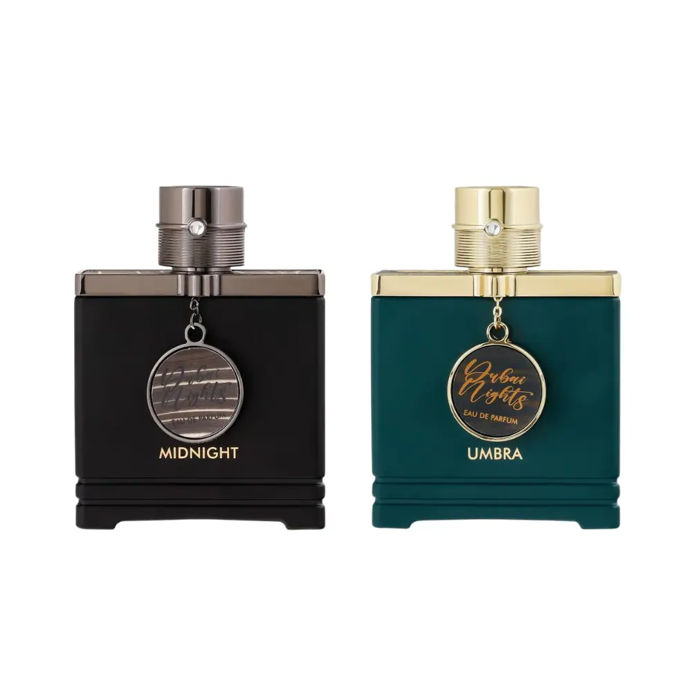 Armaf Dubai Nights Midnight & Umbra Unisex Fragrances Combo - Evening Scent Eau de Parfum Sprays (3.4 Oz Each)
