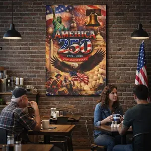 [UNFRAMED POSTER] America 250th Anniversary Wall Art Print Poster – Patriotic Wall Decor