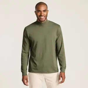Lands' End Men's Super-T Cotton-Blend Mock Turtleneck Shirt