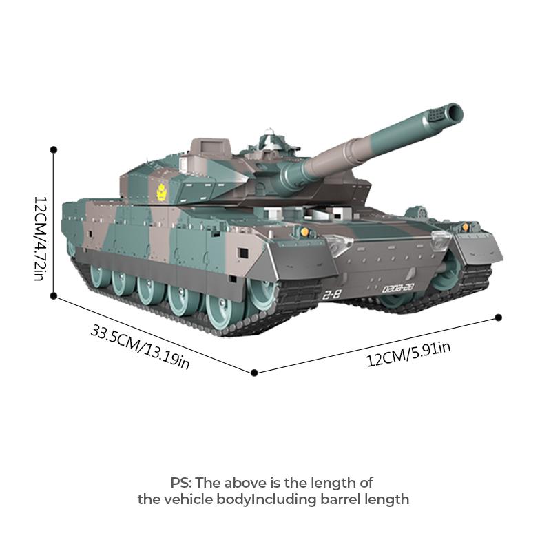 TongLi   1/24 Scale Remote Control Tank Remote Control Tank Toy Tank Realistic Sound and Light Effects Remote Control Toy Tank Rotatable Turret Japanese Tank Simulation Model Toy Comes with Rechargeable Battery Toy Gifts Christmasgift New Year gift