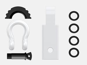 Nilight Anti-Theft Shackle Hitch Receiver 2Inch 45000 LBs Breaking Strength 3/4" Anti-Theft D Ring Shackle 5/8" Trailer Hitch Lock Pin Heavy Duty Solid Towing Kit for Trucks Off Road (White) Boating Accessories Boat Fenders