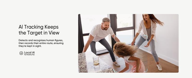 eufy Security Indoor Cam C210, Home Security Camera, 1080p Resolution 360° PTZ, Plug-in Security Indoor Camera with 2.4G Wi-Fi, Human/Motion AI, Night Vision, AI Tracking, HomeBase 3 Compatible