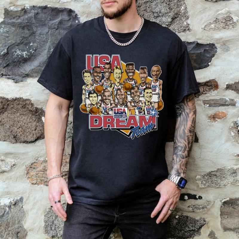 1992 Basketball Shirt – 90s Dream Team USA graphic tee, classic cotton, perfect for men and women. A great gift for sports fans and retro lovers.