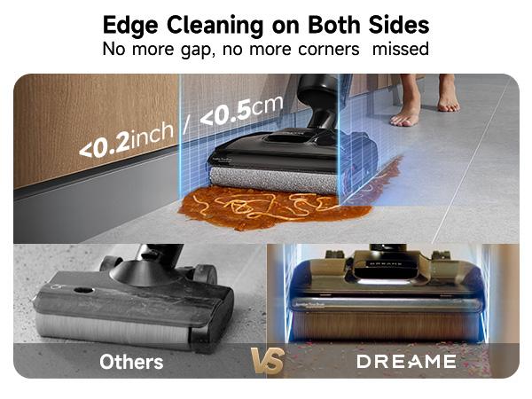 DREAME H14 Series I / H12 Pro FlexReach Vacuum Mop, Wet and Dry Vacuum, 180° Lie-Flat Cordless Vacuum Mop Combo, 140°F Brush Washing, Fast Hot Air Drying in 5 Mins, Great for Sticky Steam Messes Cleaner Self Cleaning System Deep Cleaning Machine