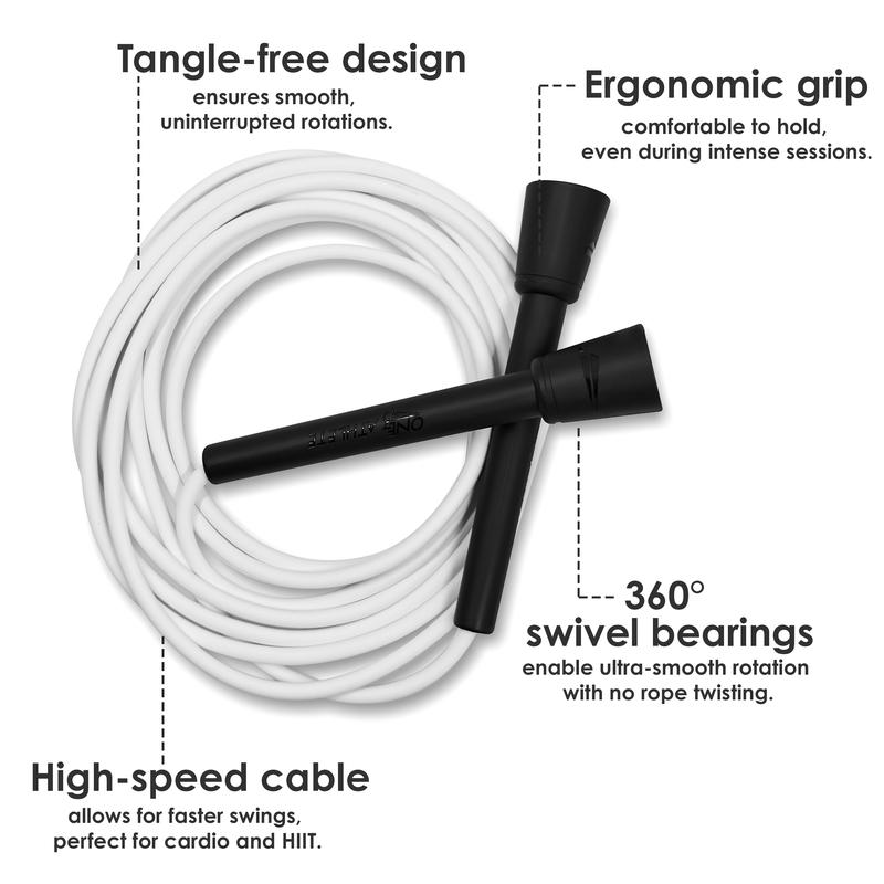 One3 Speed Jump Rope – Adjustable, Tangle-Free, High-Speed Handles
