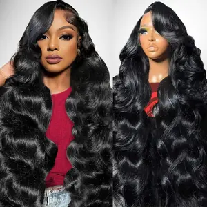 13x4 Black Body  Wave & Straight Lace Front Wigs 180% DensityHuman Hair Lace Frontal Wig for Women