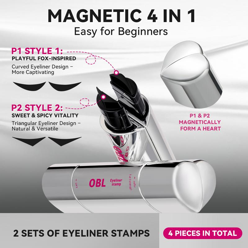 Rotating Winged Eyeliner Stamp Pen, Dual-Head Design for Precise Cat Eye & Winged Liner, Waterproof Smudge-Proof Quick-Drying Formula, Long-Lasting Makeup for Busy Mornings &Perfect Valentine’s Day Gift for Easy Cat Eye
