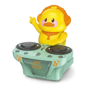 Interactive DJ Dancing Duck Toy with Music & LED Lights, Electric Moving Musical Toy for Toddlers & Kids