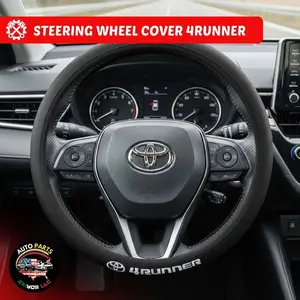Black 15" Steering Wheel Cover for Car Truck Anti-Slip for Toyota 4RUNNER 03 26