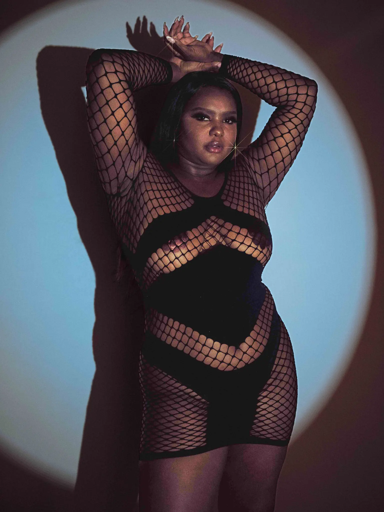 Take Charge Plus Fishnet Dress - TikTok Shop