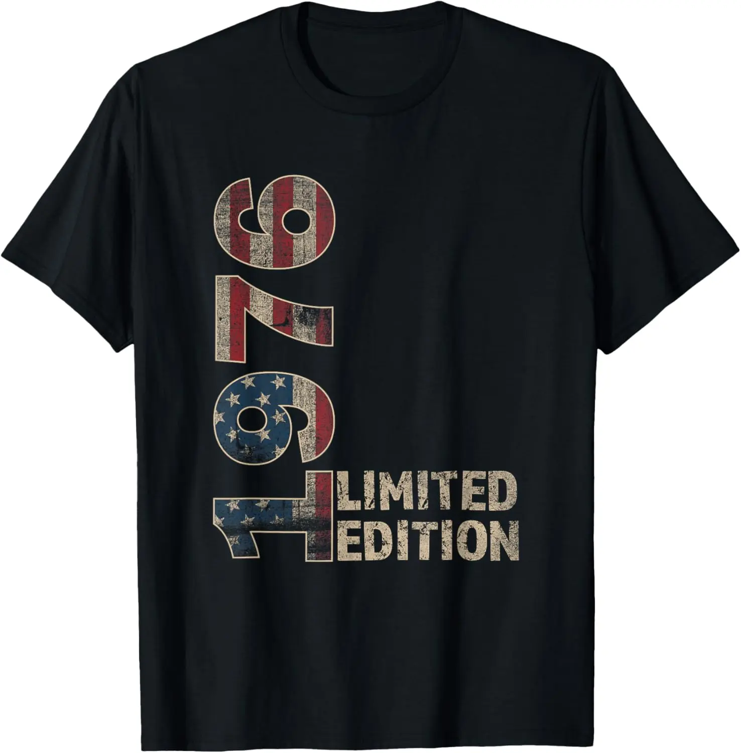 Women's 100% Cotton Casual Tee - Distressed Graphic Top, 50th Birthday Gift for Men Born 1976 Turning 50 Vintage Apparel, All Seasons Wear